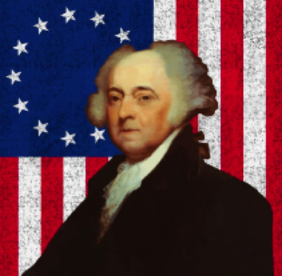 John Adams introduces the United States flag
